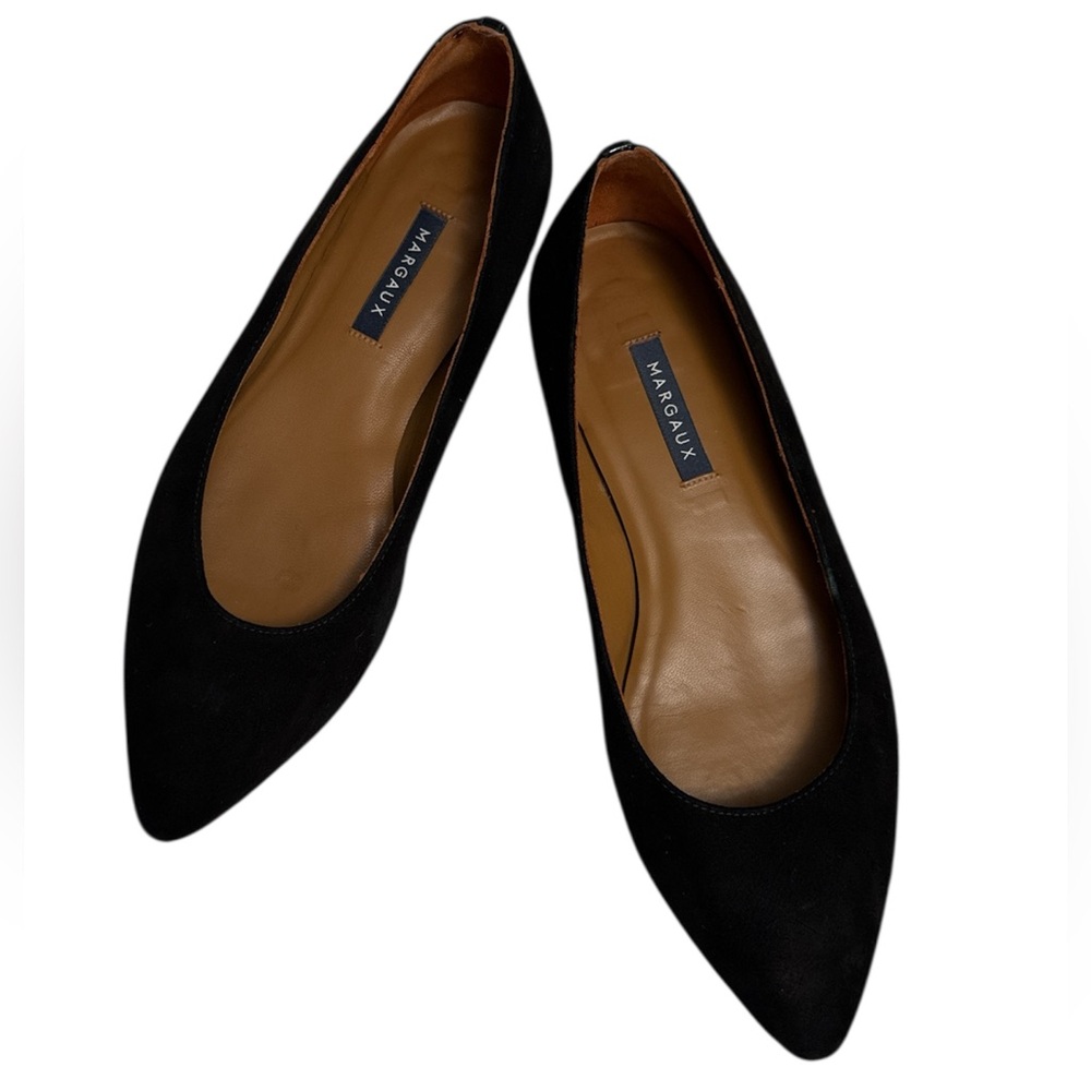 Margaux | The Point Black Suede Flat